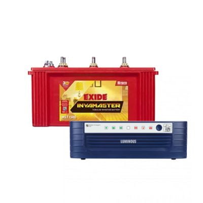 Luminous SHAKTI CHARGE 1150 Inverter & Exide FEM0-IMST1500 Battery