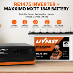 RE1475 + Maxximo MXTT 1845 Inverter Battery Combo