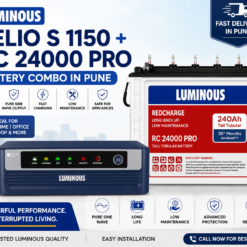 Luminous Zelio S 1150 + RC 24000 PRO Battery Combo