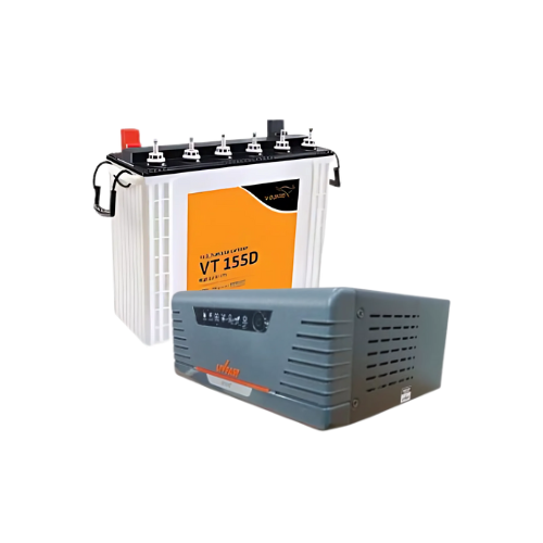 BT975 + V-Guard VT 155D Combo – Reliable Inverter Battery Set Livfast BT975 Inverter with V-Guard VT 155D 150Ah Battery Combo