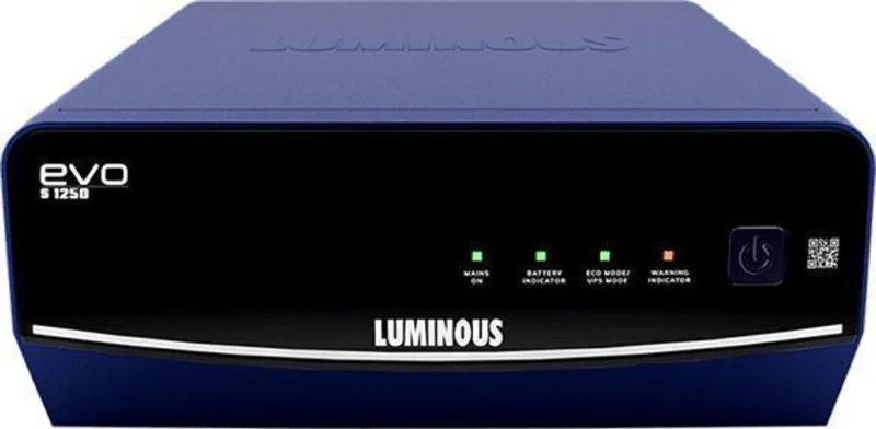 LUMINOUS EVO S 1250/12V Best Inverter (1100 VA) For Home And Office Evo S 1250 with 36 Months Warranty Pure Sine Wave Inverter in Pune