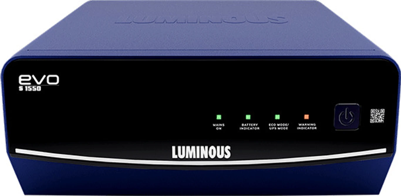 9-evo-s-1550-luminous-original-imahh5ktnkuqukws Buy Luminous EVO S 1550/12V Pure Sine Wave Inverter (1400VA) online in Pune & PCMC from BatteryMela. Best inverter for home & office with 36 months warranty, smart charging & reliable backup.
