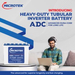 Microtek Dura Strong M2203624TT | 220Ah Tall Tubular Inverter Battery with ADC Technology